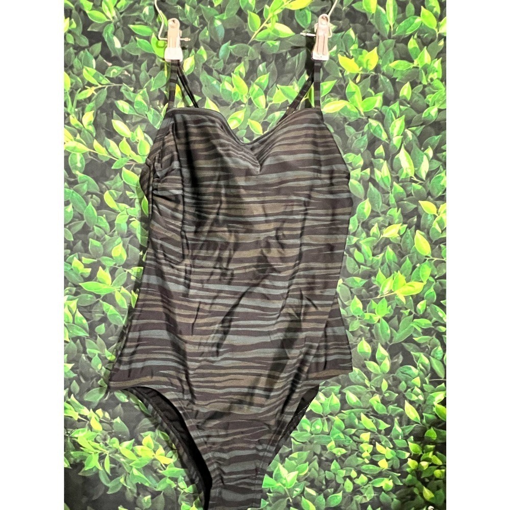 NWT Kona Sol Women's Dark Green High Coverage One Piece Swimsuit - S and L